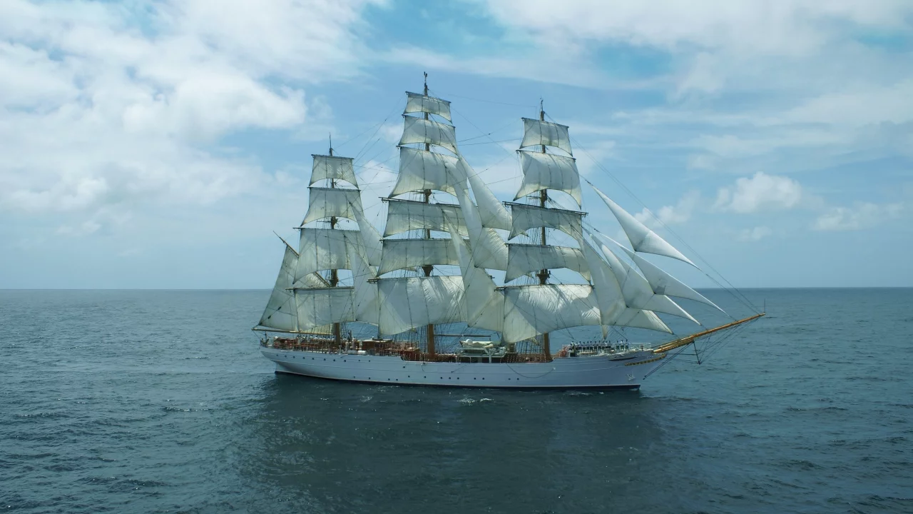 парусник, море, корабль