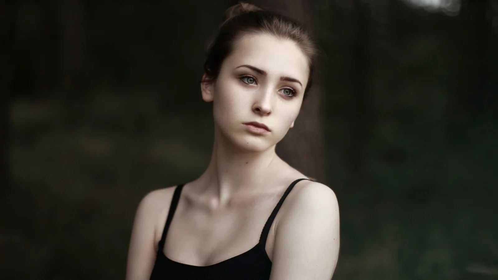 девушка, красивая, взгляд