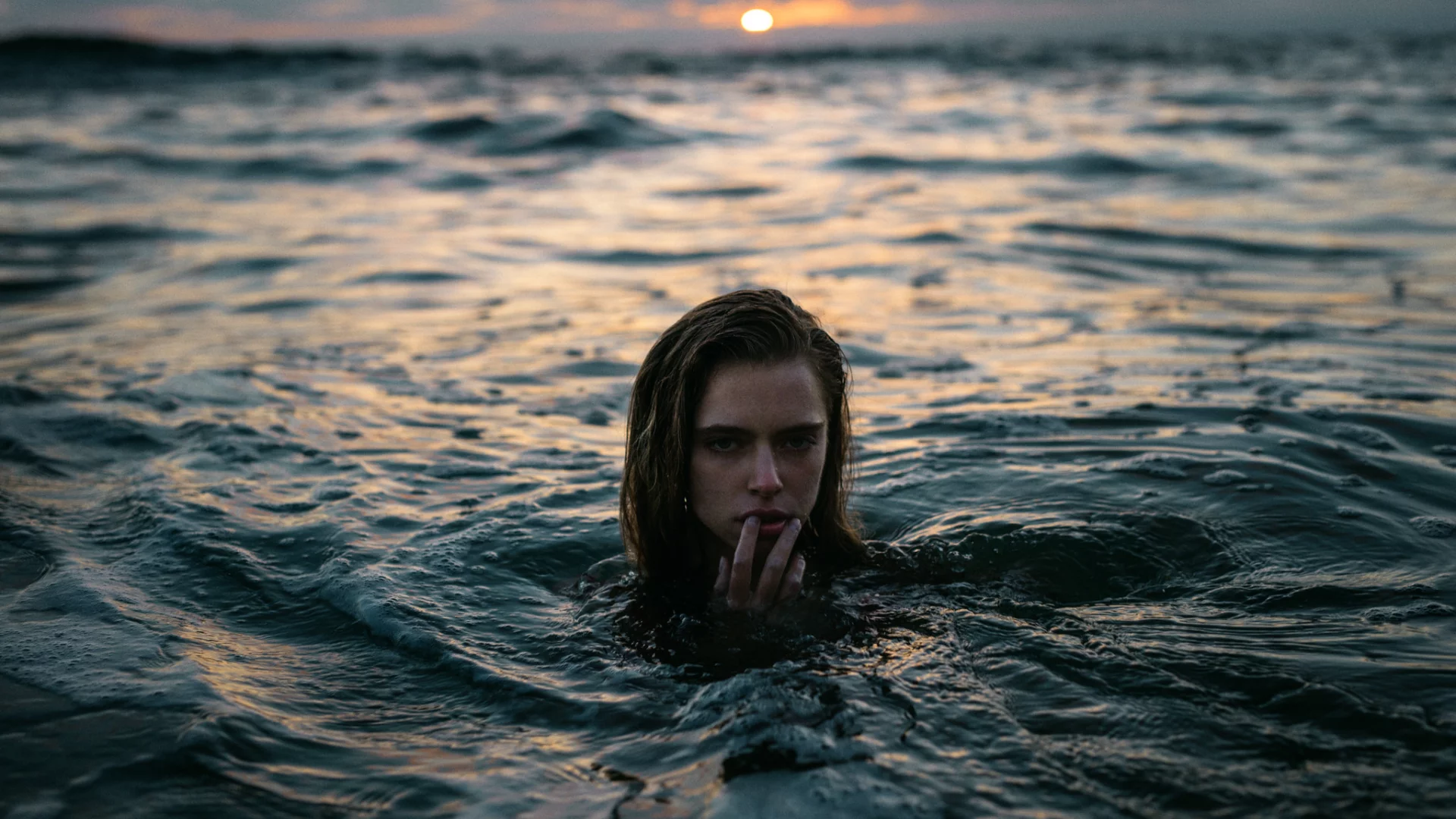 девушка, вода