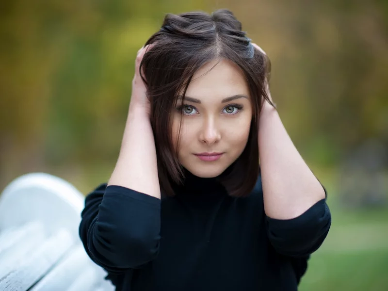 девушка, взгляд красивая