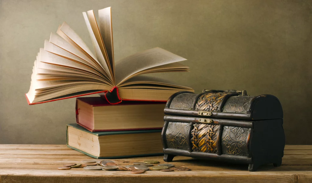 книга, стол