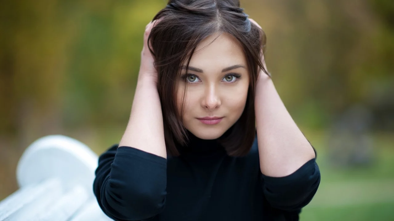 девушка, взгляд красивая