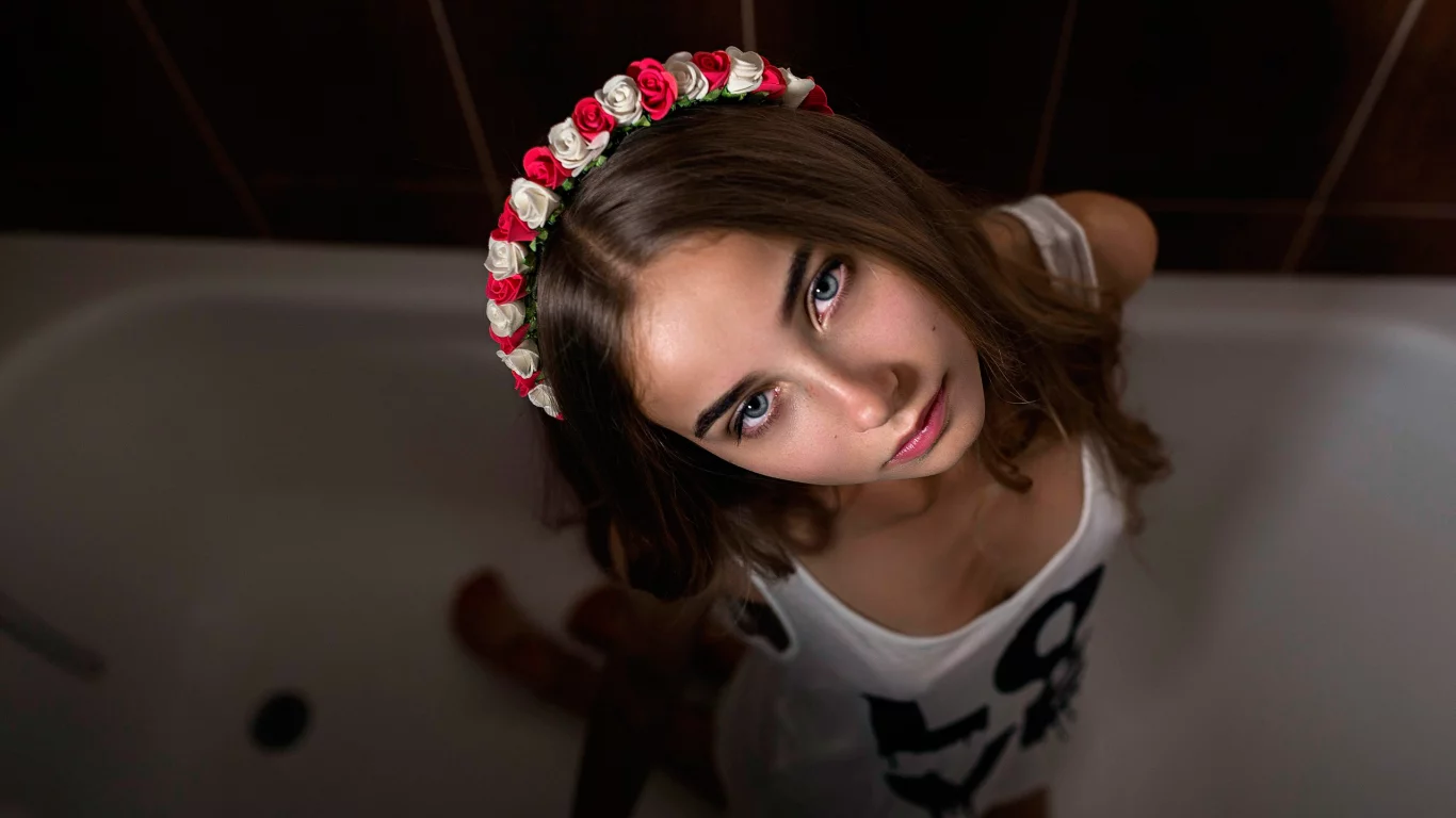 девушка, взгляд красивая