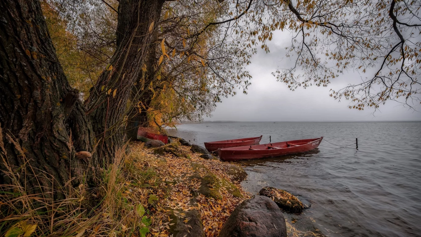 берег, лодки, вода