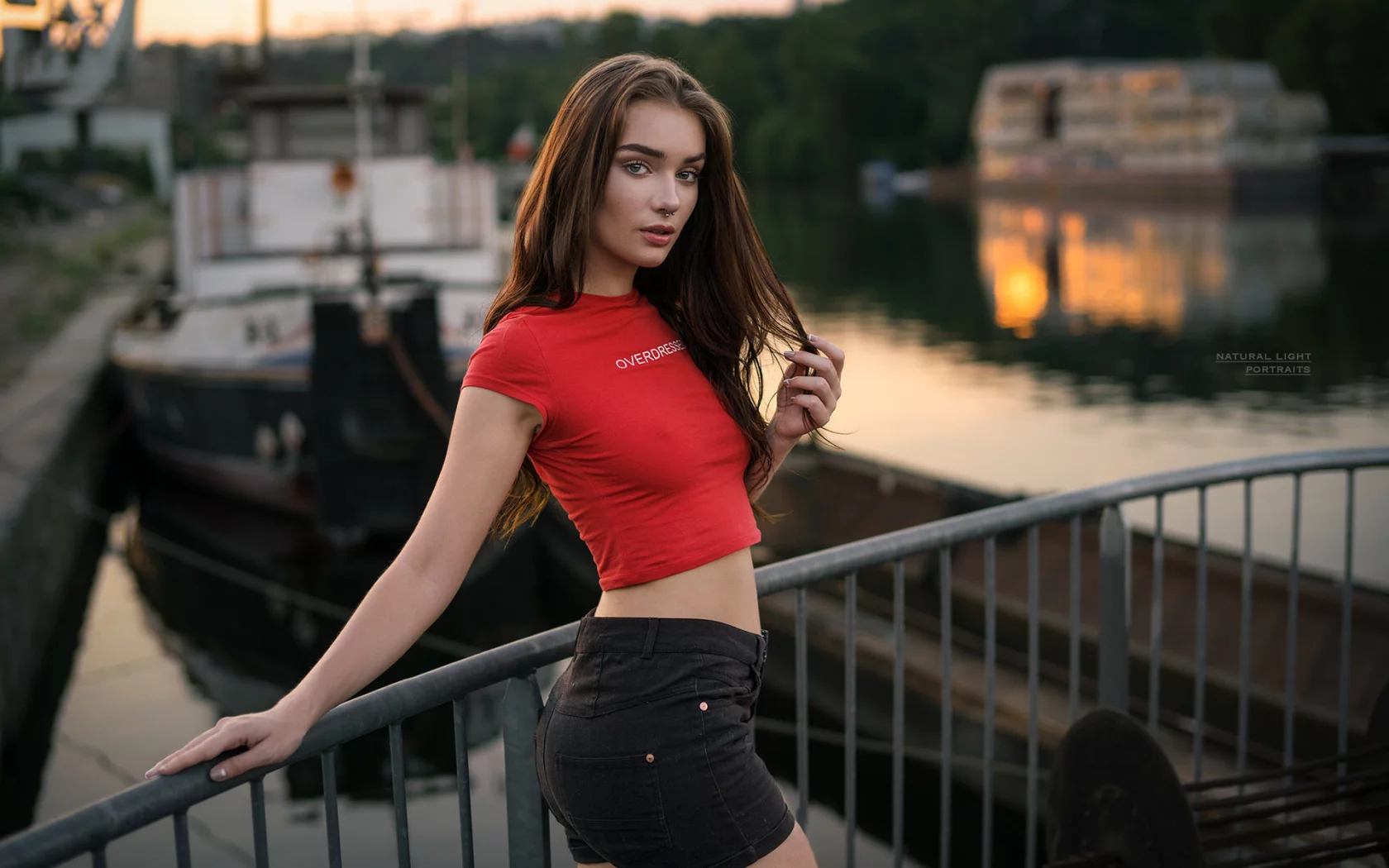 девушка, красивая, взгляд
