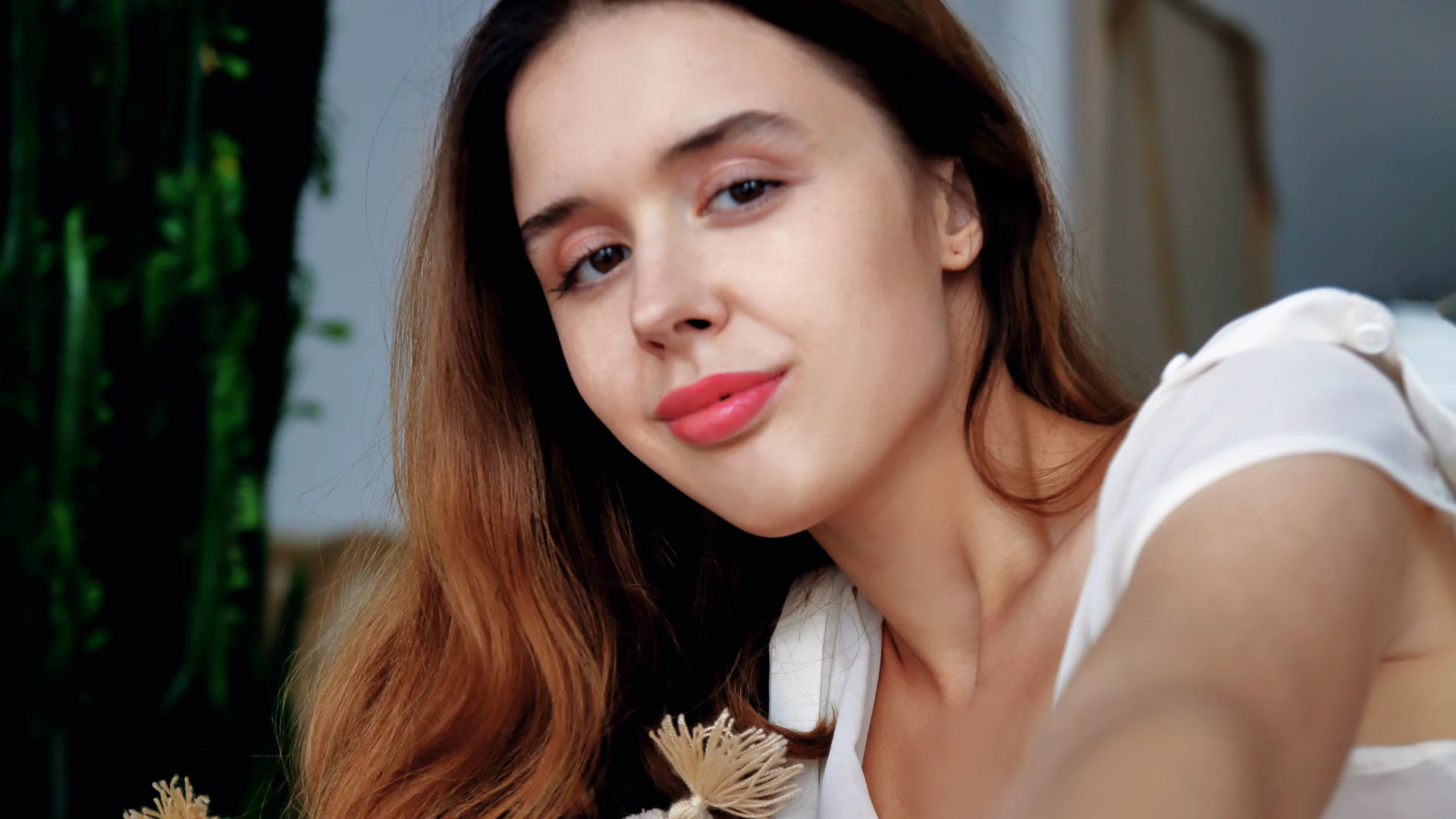 девушка, взгляд красивая