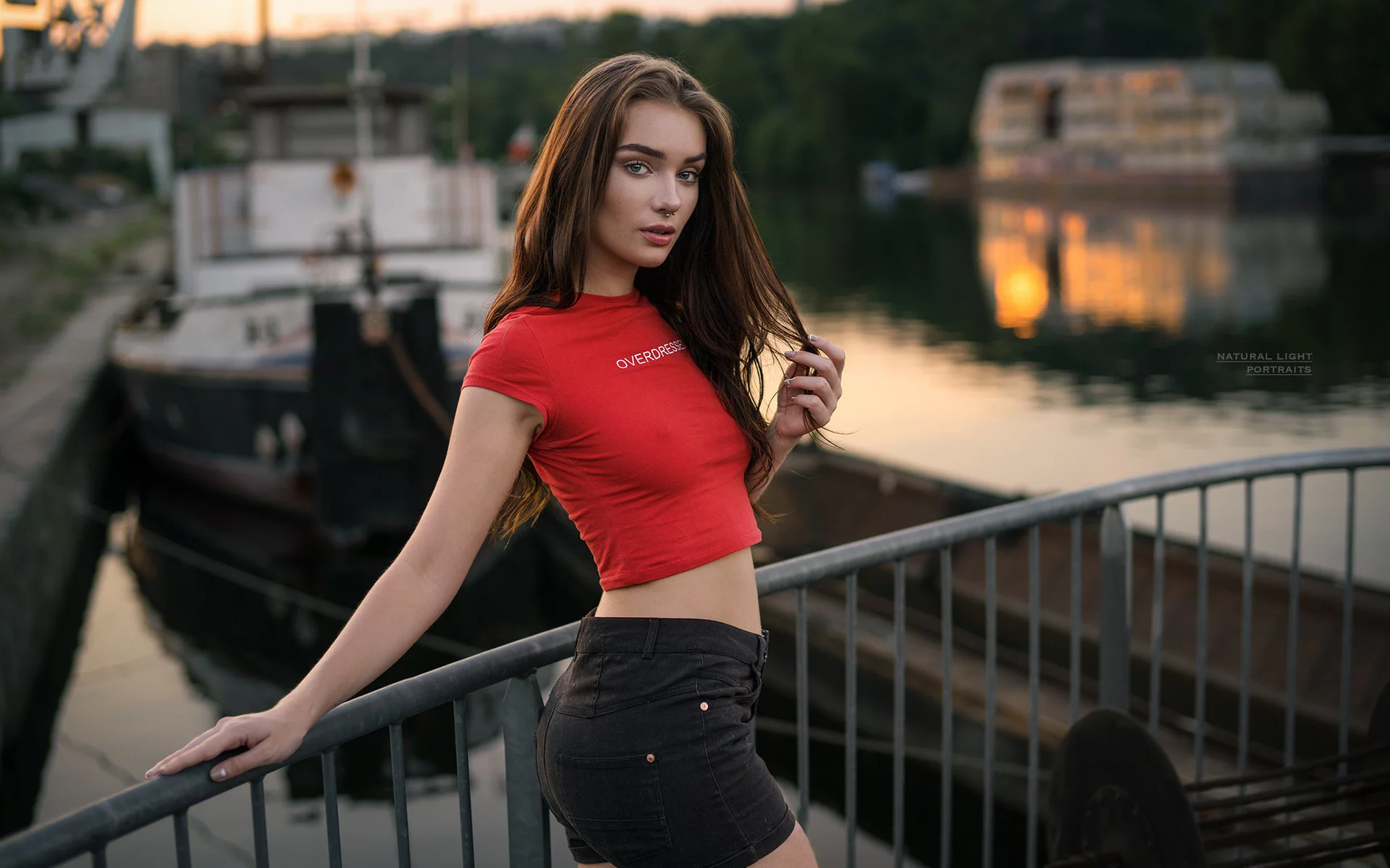 девушка, красивая, взгляд