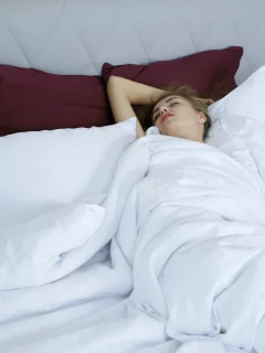 девушка, спит, красивая