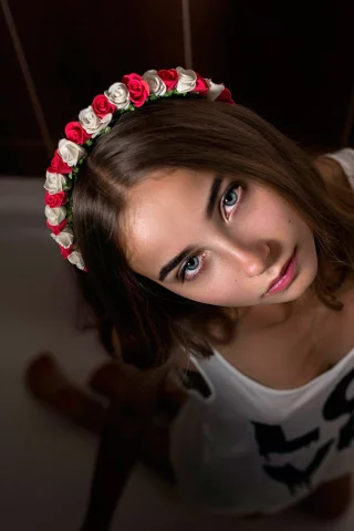 девушка, взгляд красивая
