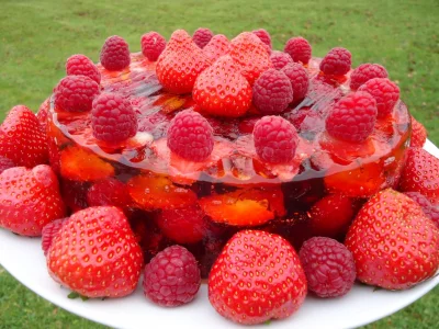 клубника, желе, десерт