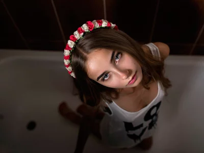 девушка, взгляд красивая