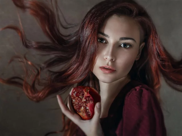 девушка, взгляд красивая