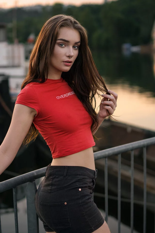 девушка, красивая, взгляд