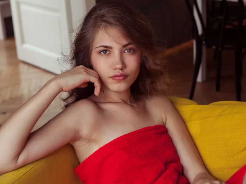 девушка, взгляд красивая
