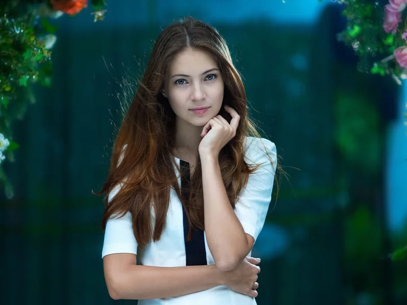 девушка, взгляд красивая