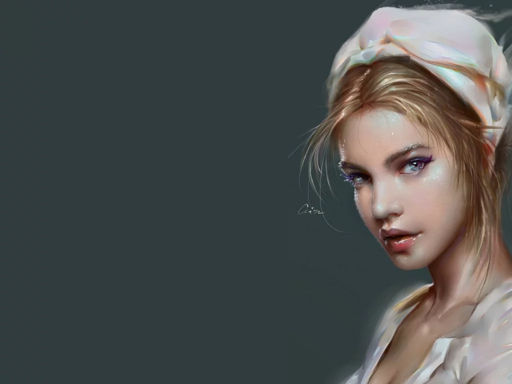 девушка, блондинка, взгляд, медсестра, арт, barbara palvin