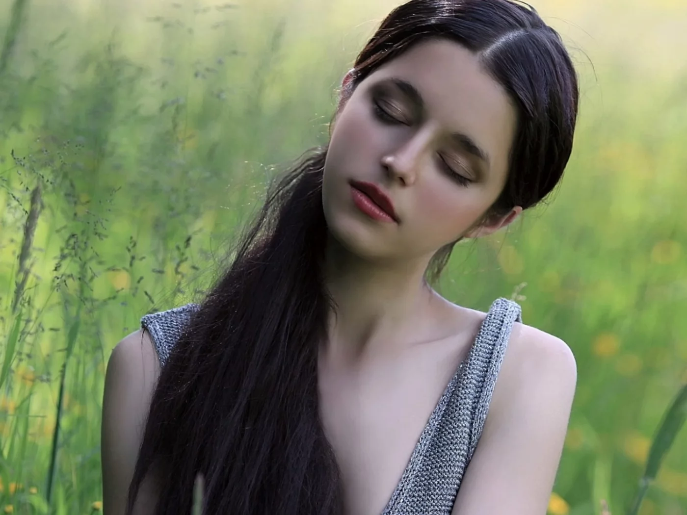 девушка, брюнетка, длинные волосы, agnieszka lorek