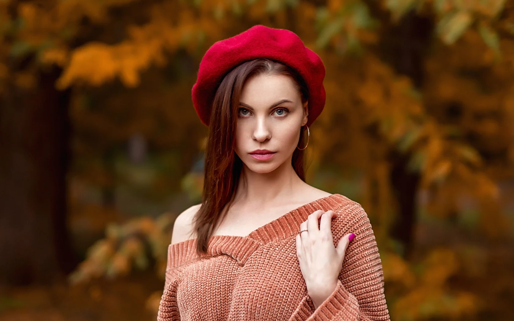 девушка, взгляд красивая