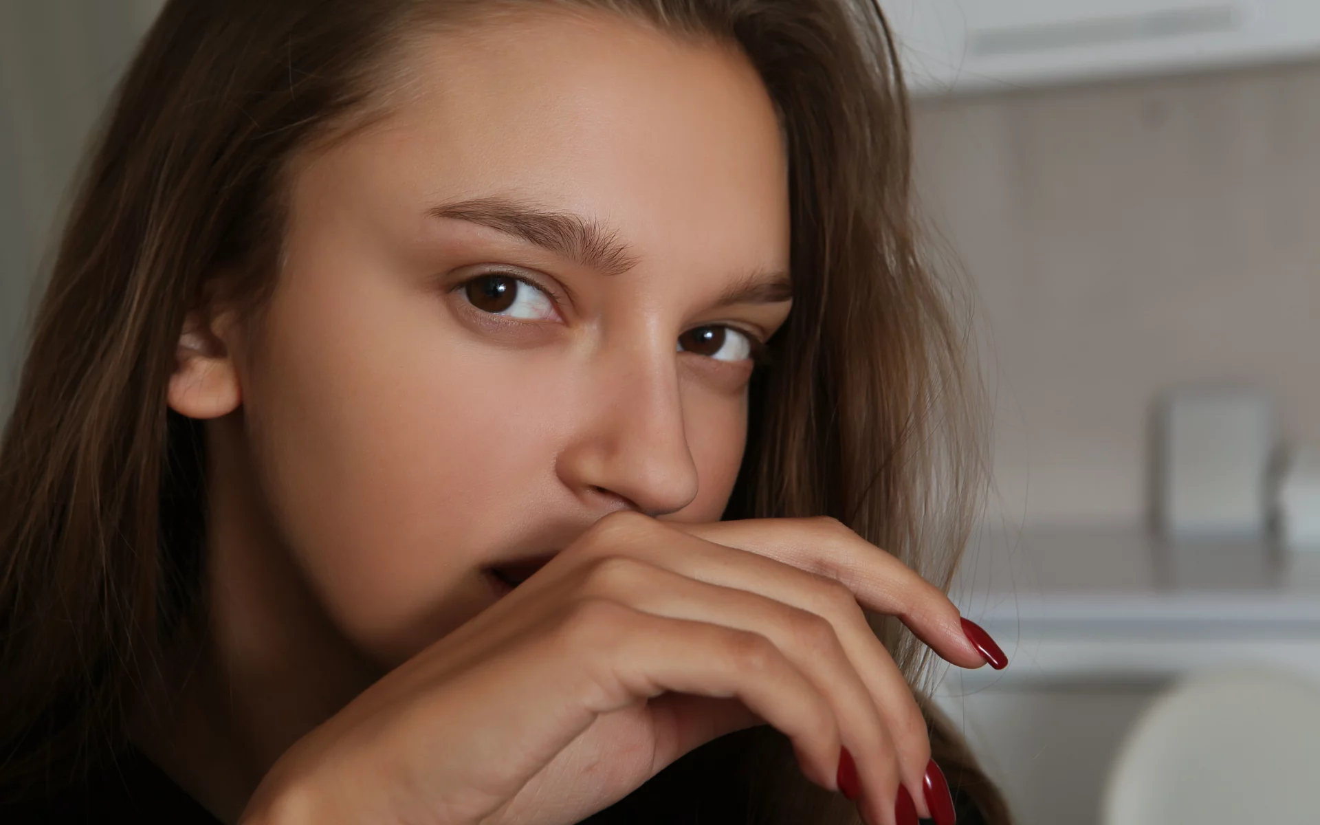 девушка, взгляд красивая