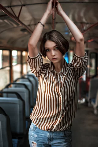 девушка, взгляд красивая