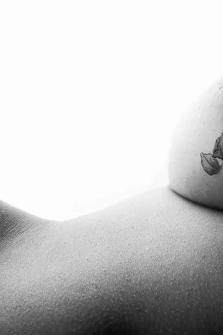 bodyscapes, арт, искусство, винтаж, девушка, секси, голая, тело, модель, красивая, животик, фигура, крупно, поза, сиськи, соски, сосок, грудь, художник, роза, тату, татуировка