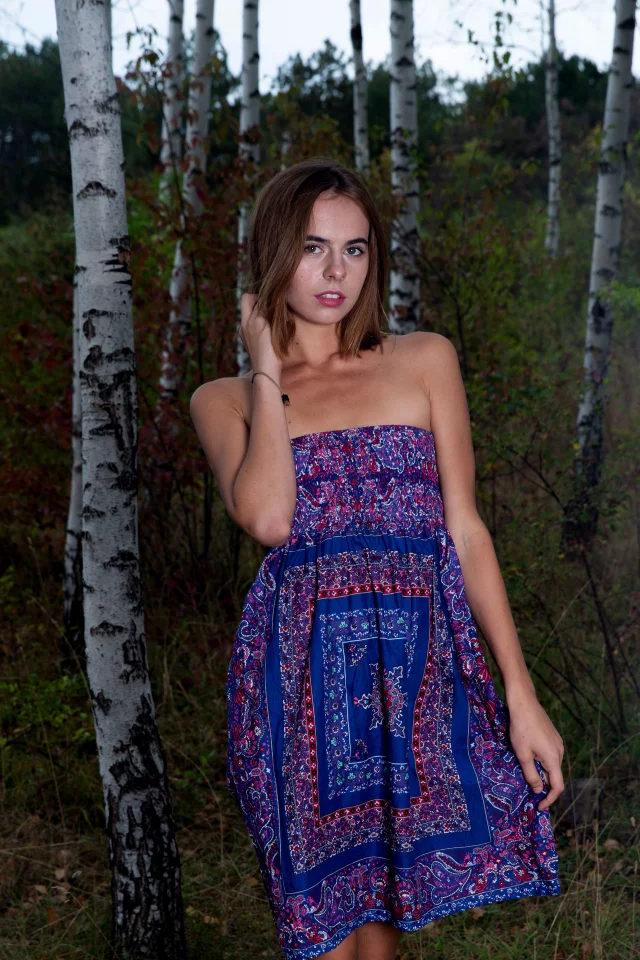 девушка, лес, фигура, красивая