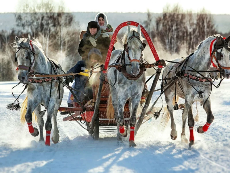 тройка, снег