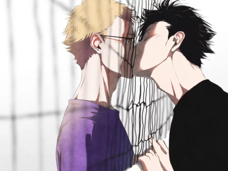 haikyuu, волейбол, поцелуй