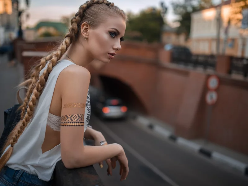 девушка, взгляд красивая