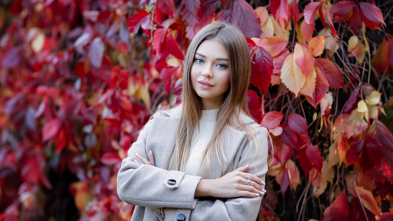 девушка, взгляд красивая
