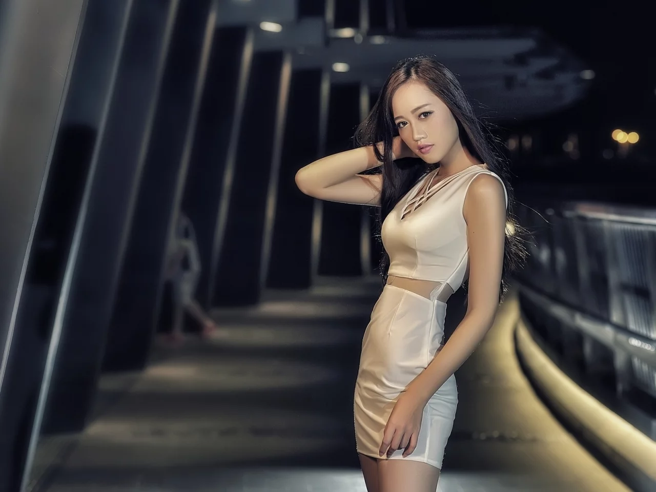 девушка, модель, позирует, красивая