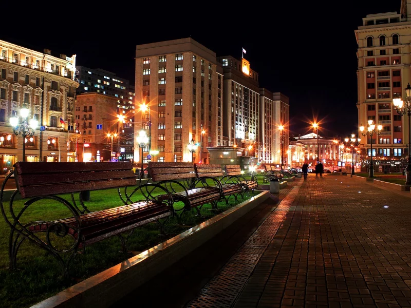 москва, улица, ночь