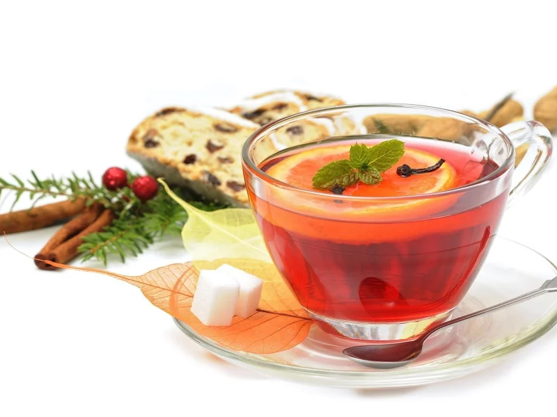 чай с лимоном, сахар рафинад