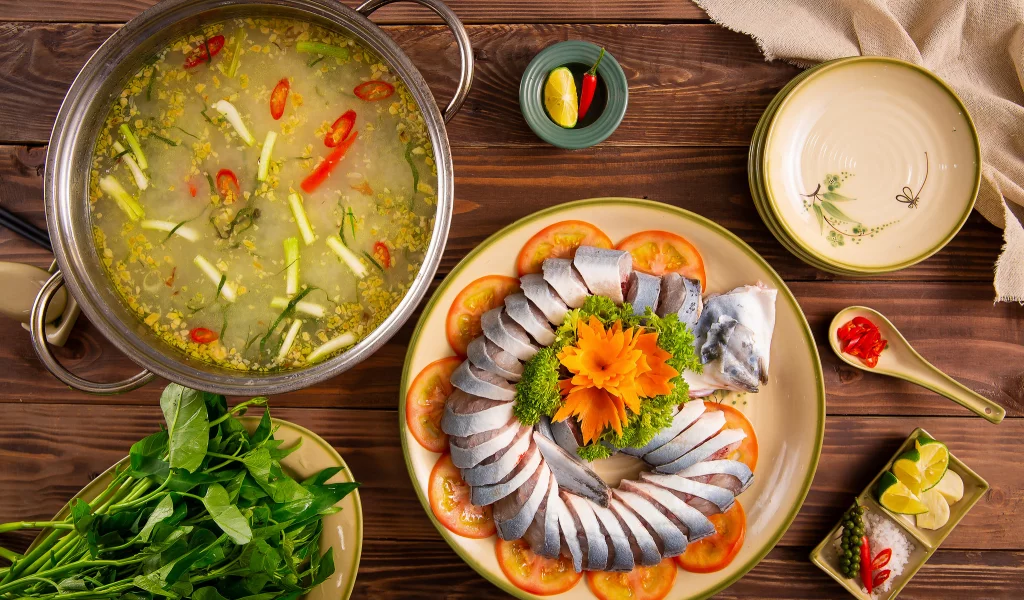 сервировка, блюда, азиатская кухня