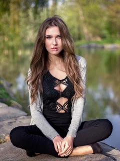 девушка, взгляд красивая