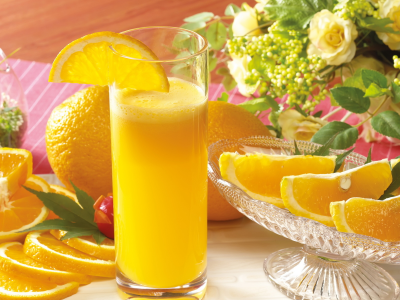 сок апельсиновый, в стакане