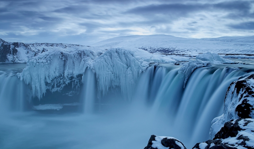 водопад, исландия