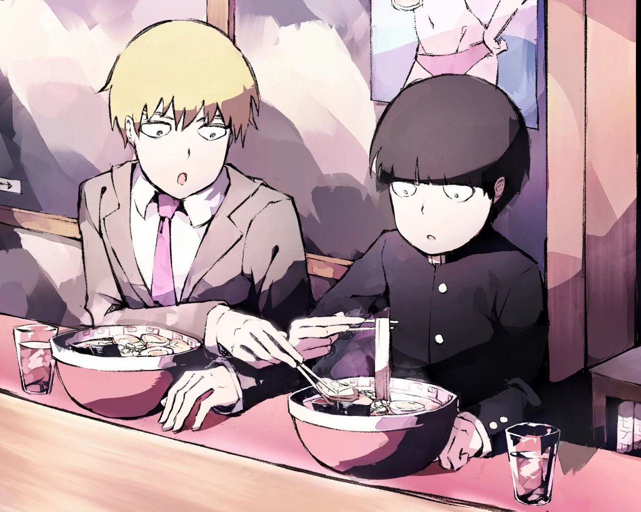 моб психо 100, mob psycho 100, кагеяма шигео, рейген аратака