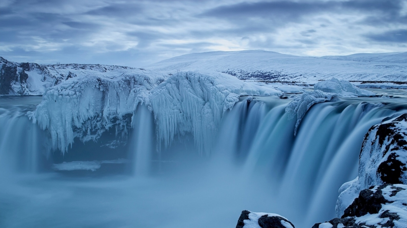 водопад, исландия
