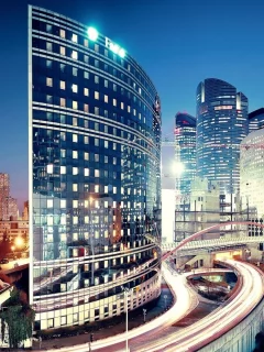 город, мегаполис, ночь