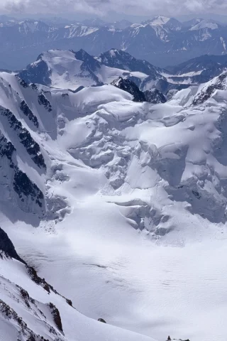 горы, снег