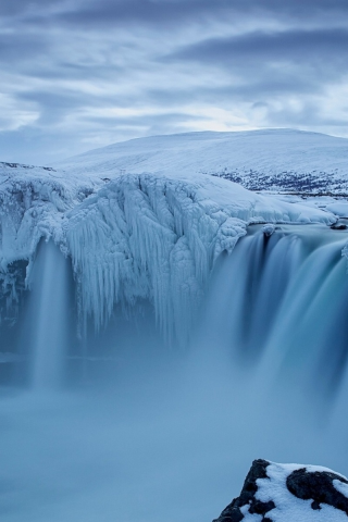 водопад, исландия