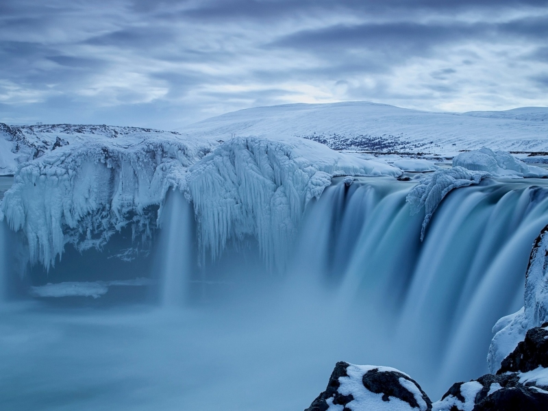 водопад, исландия