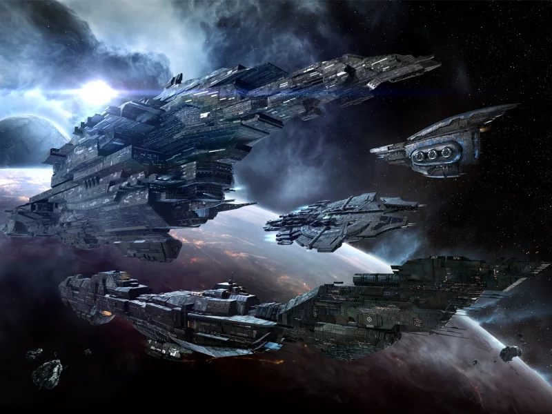 eve online, космический корабль, космос
