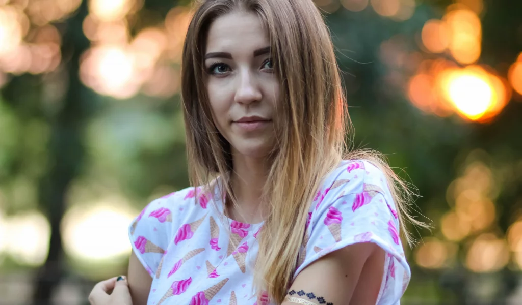 девушка, красивая, взгляд