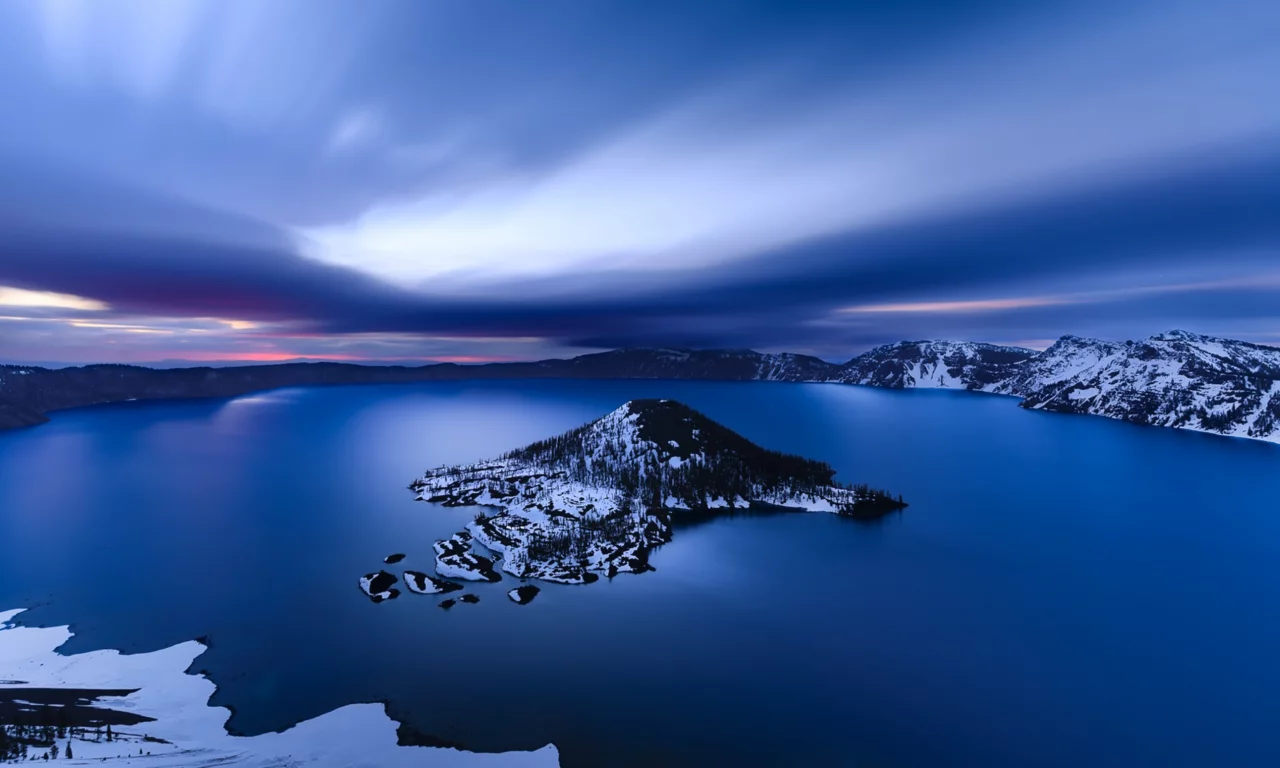 остров, вода, горы