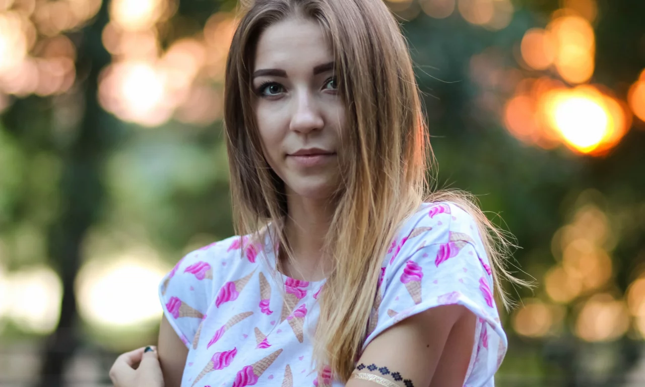 девушка, красивая, взгляд
