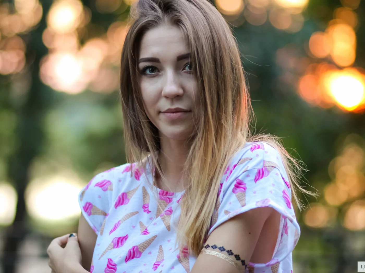 девушка, красивая, взгляд