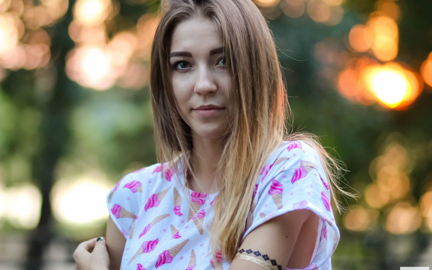 девушка, красивая, взгляд