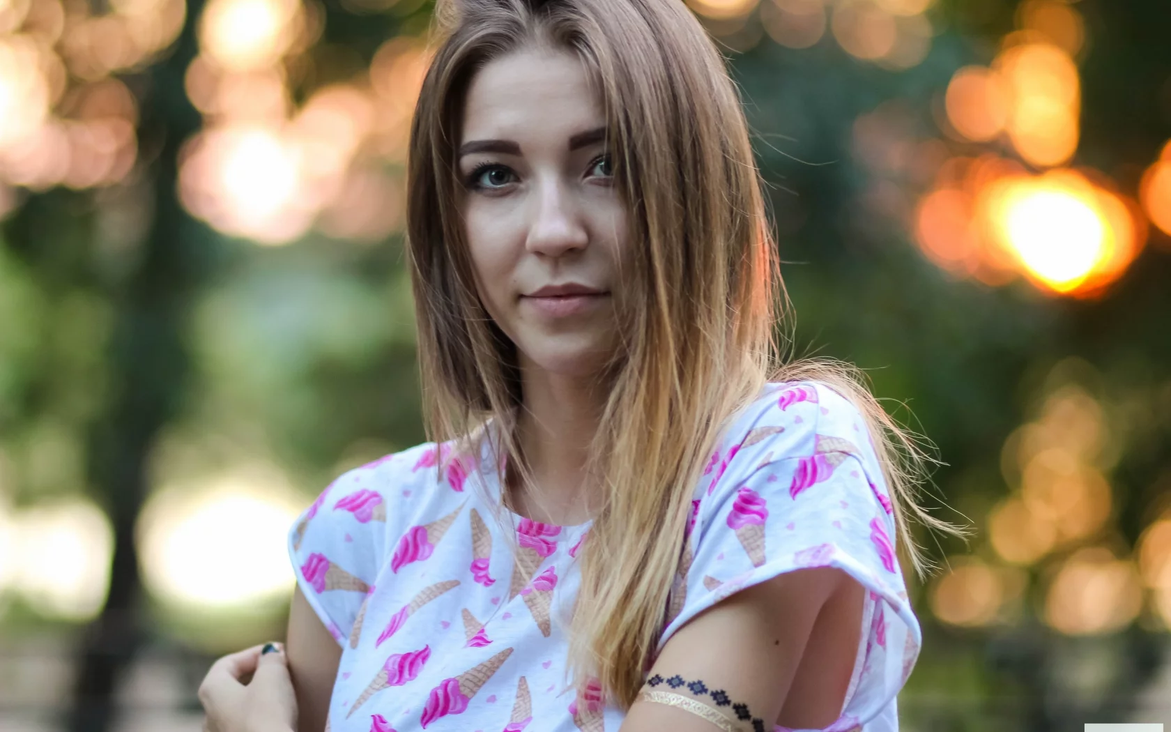 девушка, красивая, взгляд